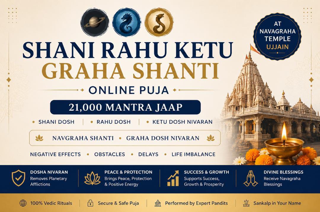 Shani Rahu Ketu Graha Shanti Puja Online at Navagraha Temple Ujjain
