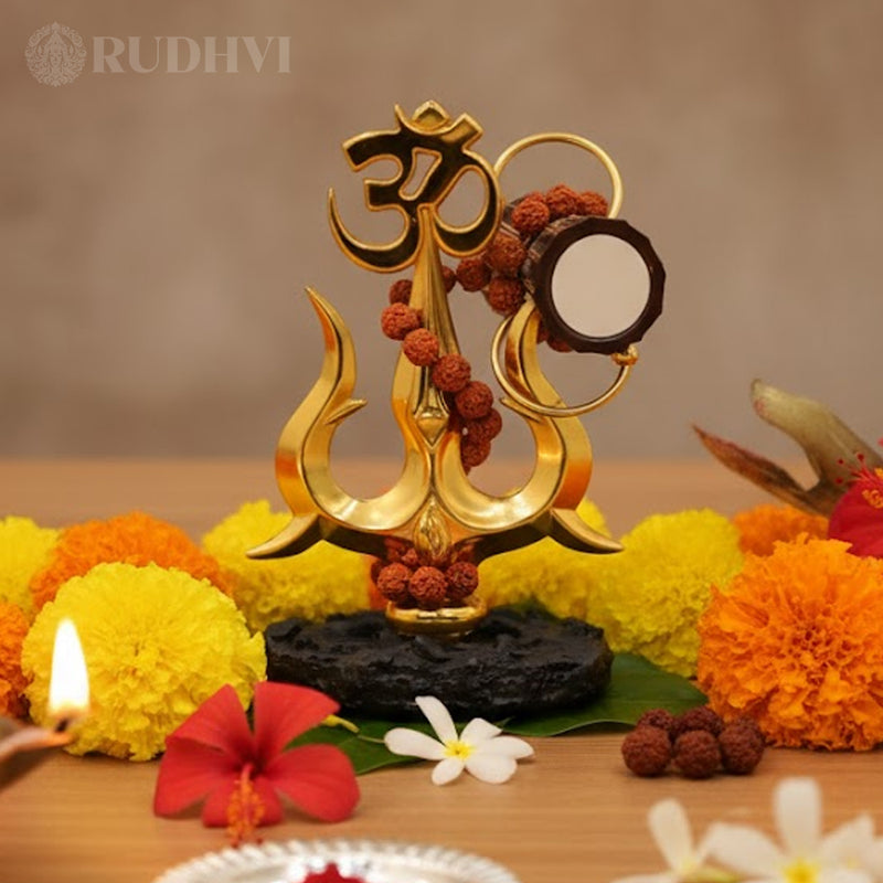 Rudhvi Shiv Shakti Trishul with Rudraksha Pendant – symbol of protection and divine energy