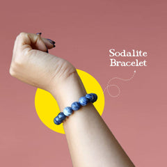 Sodalite Bracelet – Crystal for Clarity, Confidence & Calm Mind | Rudhvi
