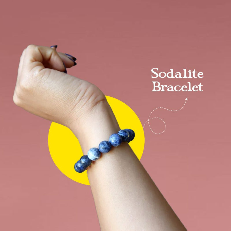 Sodalite Bracelet – Crystal for Clarity, Confidence & Calm Mind | Rudhvi