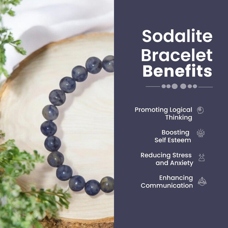 Unisex Sodalite Bracelet for Men and Women