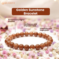 Golden Sunstone Bracelet – Confidence, Success & Positive Energy | Rudhvi