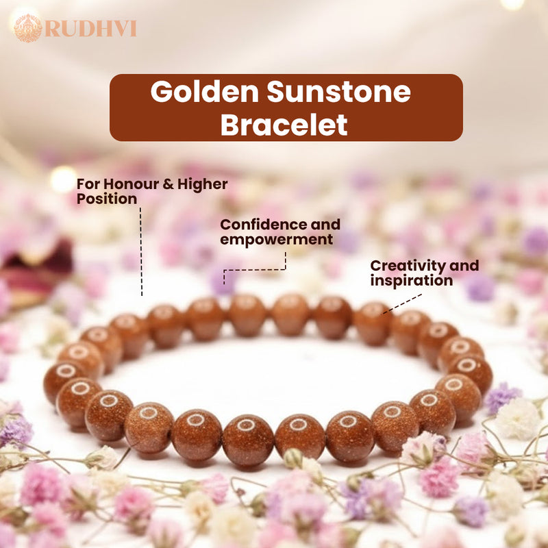 Golden Sunstone Bracelet – Confidence, Success & Positive Energy | Rudhvi