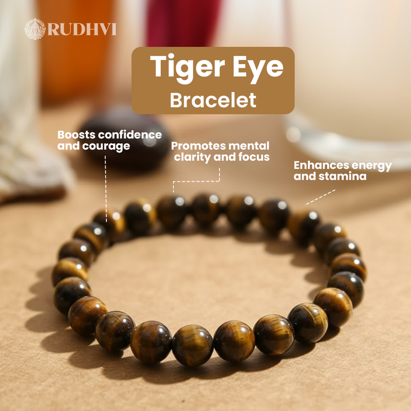 Tiger Eye Bracelet – Confidence, Courage & Protection | Rudhvi