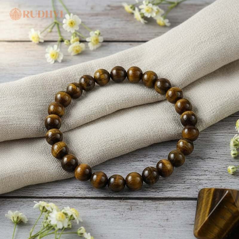 Tiger Eye Bracelet – Confidence, Courage & Protection | Rudhvi