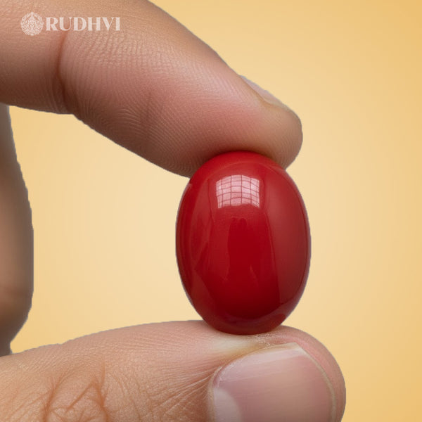 Natural Red Coral (Moonga) Gemstone – Certified & Original