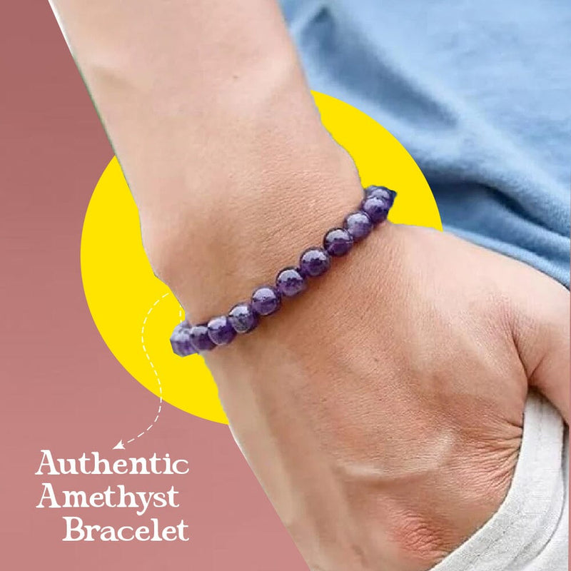 Rudhvi Amethyst Energy Bracelet – powerful healing crystal for positivity and aura cleansing
