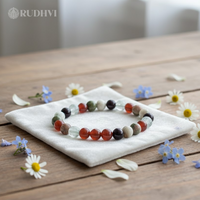 Virgo (Kanya Rashi) Zodiac Bracelet – Carnelian, Fluorite, Unakite | Rudhvi™